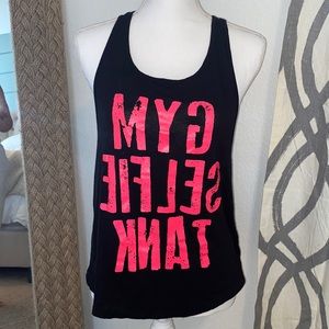 GYM SELFIE TANK black muscle tank
